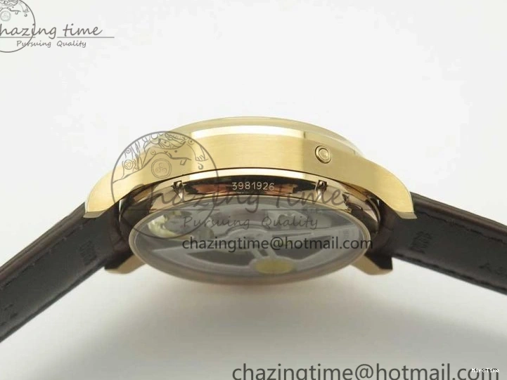 MIROTIME 0211 Portuguese Tourbillon IW504602 RG ZF Best Edition White Dial on Brown Leather Strap Stretchable 7178